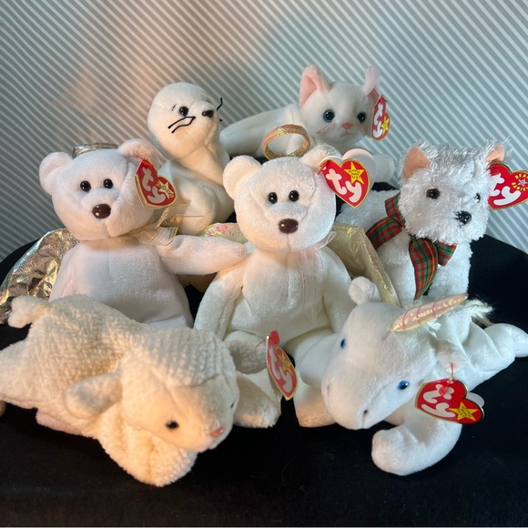 Ty Other - TY Beanie Baby Bundle | Rare Fleece as White as Snow 7 Pack | Tag Error, PCV